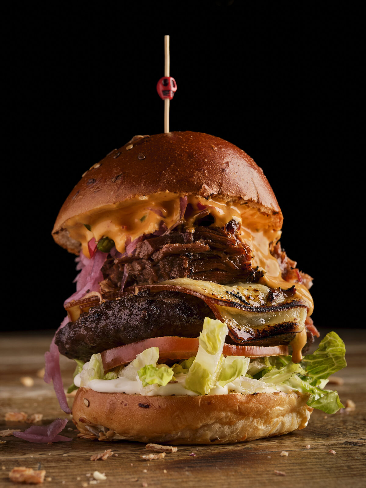 Signature burger — food photography produced by Boost Social